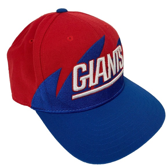 New York Giants Hat Cap Mens Red Blue‎ Sharktooth Snapback NFL Mitchell & Ness - Picture 6 of 12